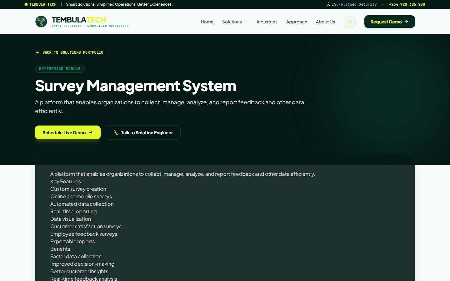 TemPulse — Survey Management System (CSAT) Screenshot 1